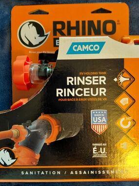 Camco 39082 Rhino Blaster Clear 45-Degree RV Holding Tank Rinser New